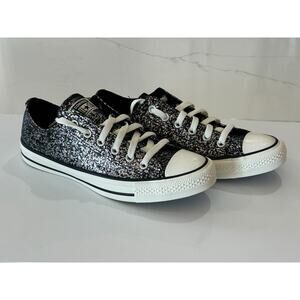 Women's CONVERSE Chuck Taylor All Star Low Top Glitter Black (A11138C) Size 6